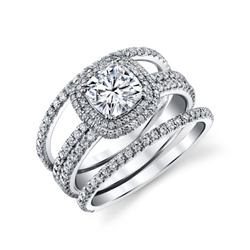 Hochzeit Schmuck 925 Silber Zirkonia Ringe für Frauen